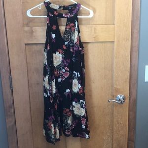 Staccato black floral dress